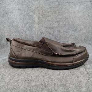 Faded Glory Shoes Mens 10 Casual Loafers Slip On Moc Toe Lightweight Brown